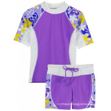 Tuga Girls Upf 50+ Seaside S/S Rashguard and Swim Shorts